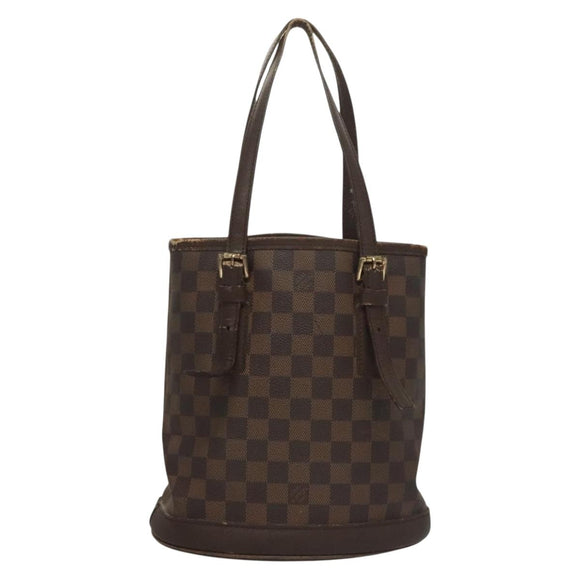 LOUIS VUITTON Damier Ebene Marais Schoudertas N42240 LV Auth 131621