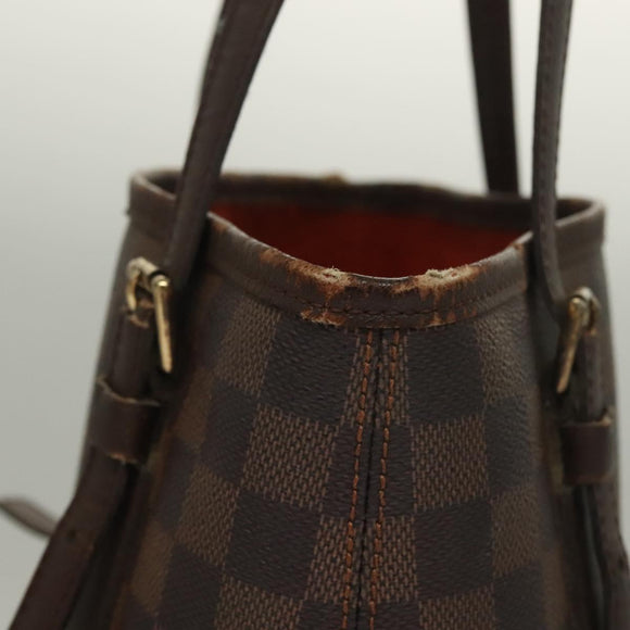 LOUIS VUITTON Damier Ebene Marais Schoudertas N42240 LV Auth 131621