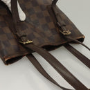 LOUIS VUITTON Damier Ebene Marais Schoudertas N42240 LV Auth 131621-14