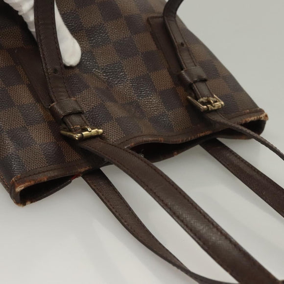 LOUIS VUITTON Damier Ebene Marais Schoudertas N42240 LV Auth 131621