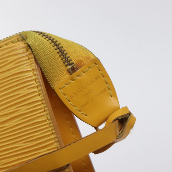 LOUIS VUITTON Epi Pochette Accessoires Pouch Yellow M52989 LV Auth 131625