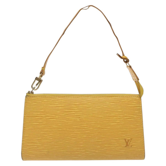 LOUIS VUITTON Epi Pochette Accessoires Pouch Yellow M52989 LV Auth 131625