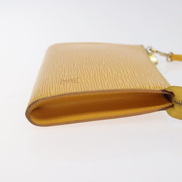 LOUIS VUITTON Epi Pochette Accessoires Pouch Yellow M52989 LV Auth 131625