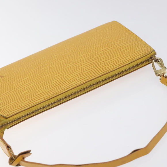 LOUIS VUITTON Epi Pochette Accessoires Pouch Yellow M52989 LV Auth 131625