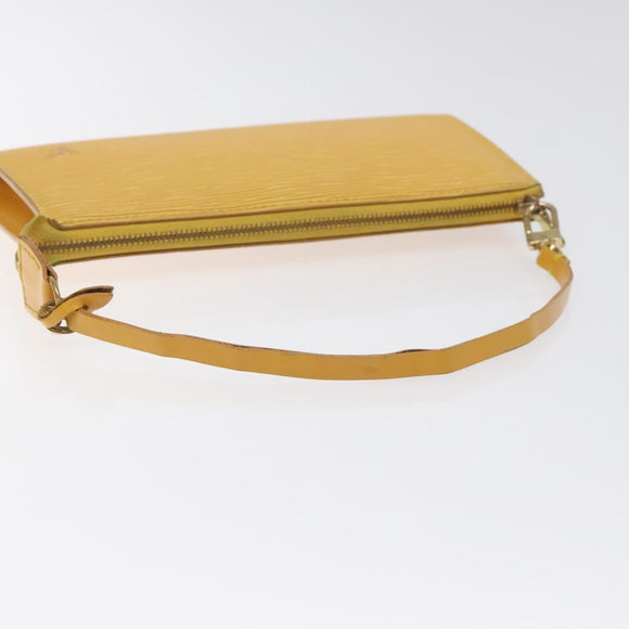 LOUIS VUITTON Epi Pochette Accessoires Pouch Yellow M52989 LV Auth 131625