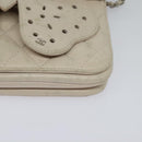 CHANEL Matelasse Chain Shoulder Bag Lamb Skin Beige CC Auth 131632-16