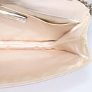 CHANEL Matelasse Chain Shoulder Bag Lamb Skin Beige CC Auth 131632-20
