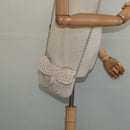 CHANEL Matelasse Chain Shoulder Bag Lamb Skin Beige CC Auth 131632-23