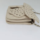 CHANEL Matelasse Chain Shoulder Bag Lamb Skin Beige CC Auth 131632-4