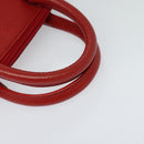Burberrys Hand Bag Leather 2way Red Gold Auth 131634-7