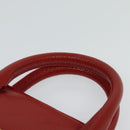 Burberrys Hand Bag Leather 2way Red Gold Auth 131634-8