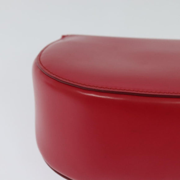 Salvatore Ferragamo Vala Shoulder Bag Leather Red Gold Auth 131636