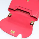 Salvatore Ferragamo Vala Shoulder Bag Leather Red Gold Auth 131636-9