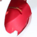 Salvatore Ferragamo Vala Shoulder Bag Leather Red Gold Auth 131636-18