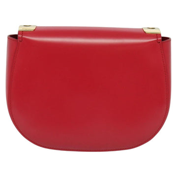 Salvatore Ferragamo Vala Shoulder Bag Leather Red Gold Auth 131636 - 0