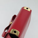 Salvatore Ferragamo Vala Shoulder Bag Leather Red Gold Auth 131636-5