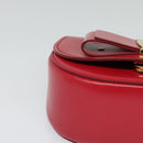 Salvatore Ferragamo Vala Shoulder Bag Leather Red Gold Auth 131636-7