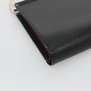 CARTIER Trinity Wallet Bag Hand Bag Leather Black Auth 131637V-14