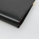 CARTIER Trinity Wallet Bag Hand Bag Leather Black Auth 131637V-15