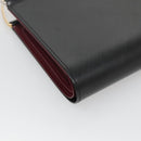 CARTIER Trinity Wallet Bag Hand Bag Leather Black Auth 131637V-16