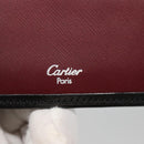 CARTIER Trinity Wallet Bag Hand Bag Leather Black Auth 131637V-17