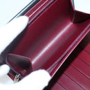 CARTIER Trinity Wallet Bag Hand Bag Leather Black Auth 131637V-10