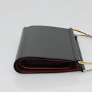 CARTIER Trinity Wallet Bag Hand Bag Leather Black Auth 131637V-4