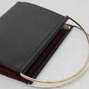 CARTIER Trinity Wallet Bag Hand Bag Leather Black Auth 131637V-6