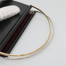 CARTIER Trinity Wallet Bag Hand Bag Leather Black Auth 131637V-7