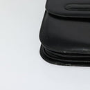 CELINE Shoulder Bag Leather Black Gold Auth 131641-9