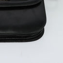 CELINE Shoulder Bag Leather Black Gold Auth 131641-15
