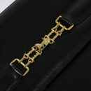 CELINE Shoulder Bag Leather Black Gold Auth 131641-18