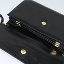 CELINE Shoulder Bag Leather Black Gold Auth 131641-10