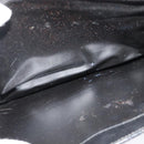 CELINE Shoulder Bag Leather Black Gold Auth 131641-23