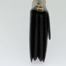 CELINE Shoulder Bag Leather Black Gold Auth 131641-3