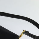 CELINE Shoulder Bag Leather Black Gold Auth 131641-14