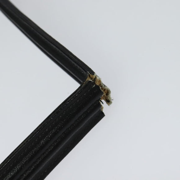 CELINE Shoulder Bag Leather Black Gold Auth 131641