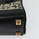 Salvatore Ferragamo Gancini Hand Bag Leather 2way Black Gold Auth 131643-16