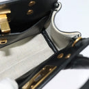 Salvatore Ferragamo Gancini Hand Bag Leather 2way Black Gold Auth 131643-19