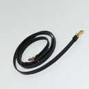 Salvatore Ferragamo Gancini Hand Bag Leather 2way Black Gold Auth 131643-21