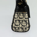 Salvatore Ferragamo Gancini Hand Bag Leather 2way Black Gold Auth 131643-3