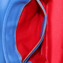 Salvatore Ferragamo Gancini Chain Shoulder Bag Leather Blue Gold Auth 131644M-25