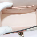 Salvatore Ferragamo Gancini Chain Hand Bag Leather 2way Pink Gold Auth 131645SM-18
