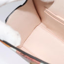 Salvatore Ferragamo Gancini Chain Hand Bag Leather 2way Pink Gold Auth 131645SM-20