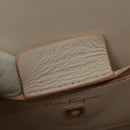 Salvatore Ferragamo Gancini Chain Hand Bag Leather 2way Pink Gold Auth 131645SM-21