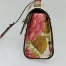 Salvatore Ferragamo Gancini Chain Hand Bag Leather 2way Pink Gold Auth 131645SM-5