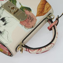 Salvatore Ferragamo Gancini Chain Hand Bag Leather 2way Pink Gold Auth 131645SM-6