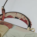 Salvatore Ferragamo Gancini Chain Hand Bag Leather 2way Pink Gold Auth 131645SM-8