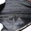 BURBERRY Nova Check Shoulder Bag Canvas Beige Silver Auth 131647-11