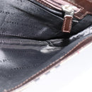 BURBERRY Nova Check Shoulder Bag Canvas Beige Silver Auth 131647-18